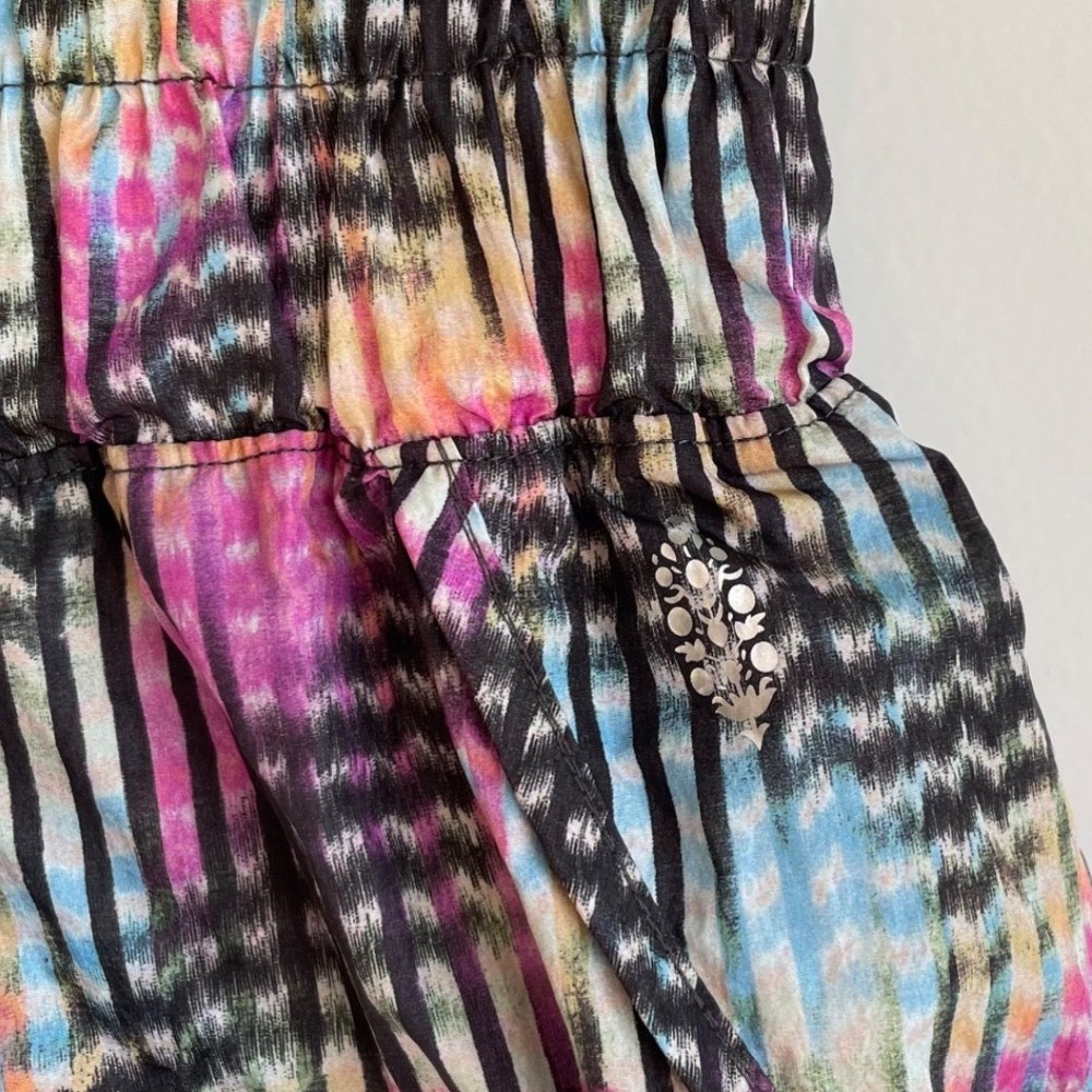 Free People Movement The Way Home Shorts Multi-Color Abstract High Rise Small - Picture 4 of 10